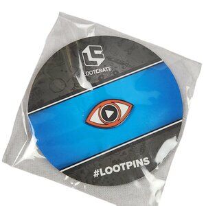 Loot Crate Play Button Eye Enamel Pin 2020 Collectible
